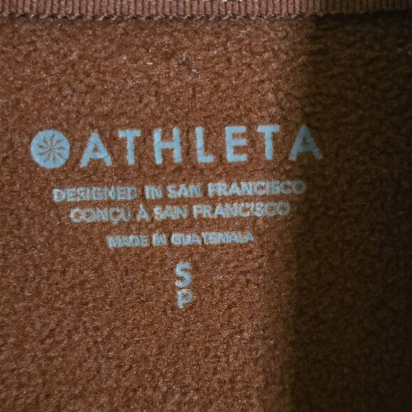 Athleta Altitude Polartec 1/2 Zip Sweatshirt Mahogany Heather Size S - Picture 9 of 12